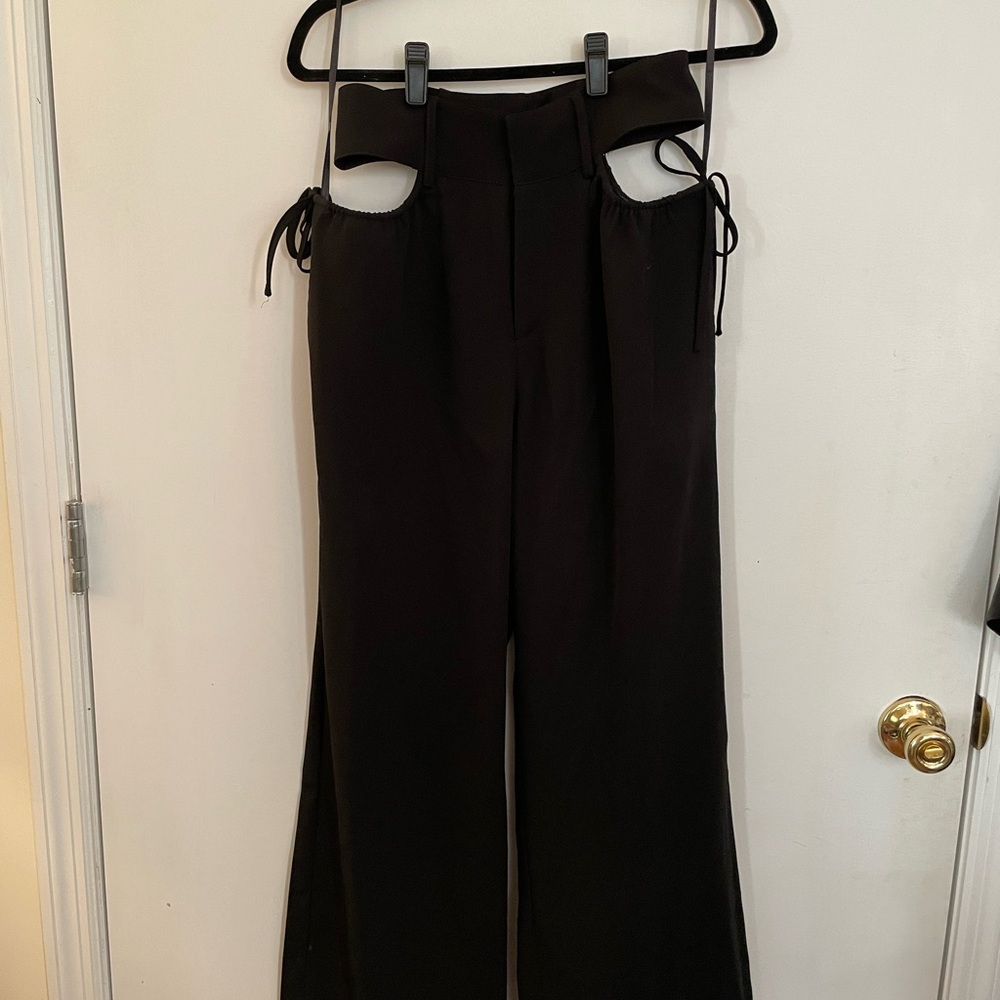 Superdown Black Cutout Trousers
